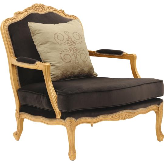 elegantny dreveny ram fotel klasicky calunenna fotel hnedy luxus villa nabytok pohodlny velky balatonsky zamok nabytok calunicky salon.jpg